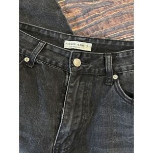 Hammer Jeans Women Size 7 Black High Rise Straight Leg Distressed
